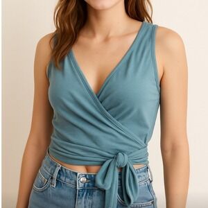 Offline by Aerie NWOT size small light blue Small wrap top‎ sleeveless tank